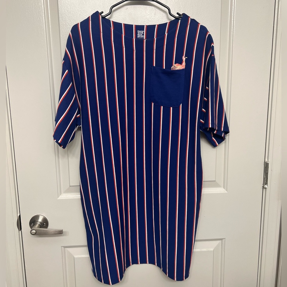 Cotton tunic t-shirt dress WITH SIDE POCKETS